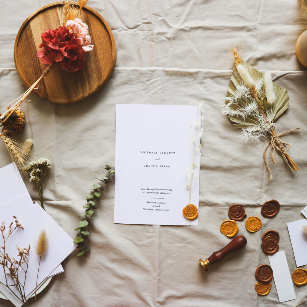 Wax seal on wedding invitation | The Hello Bureau