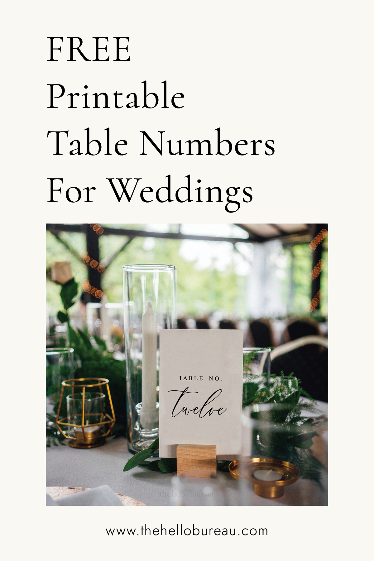 Free Printable Table Numbers For Weddings And Events