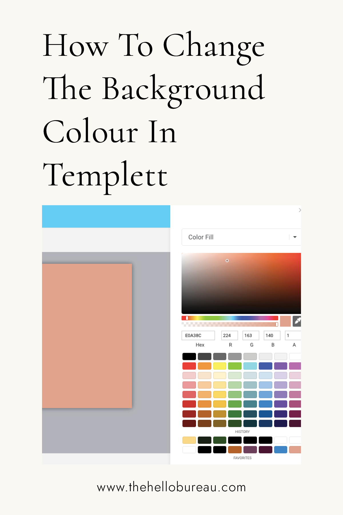 How To Change The Background Colour In Templett