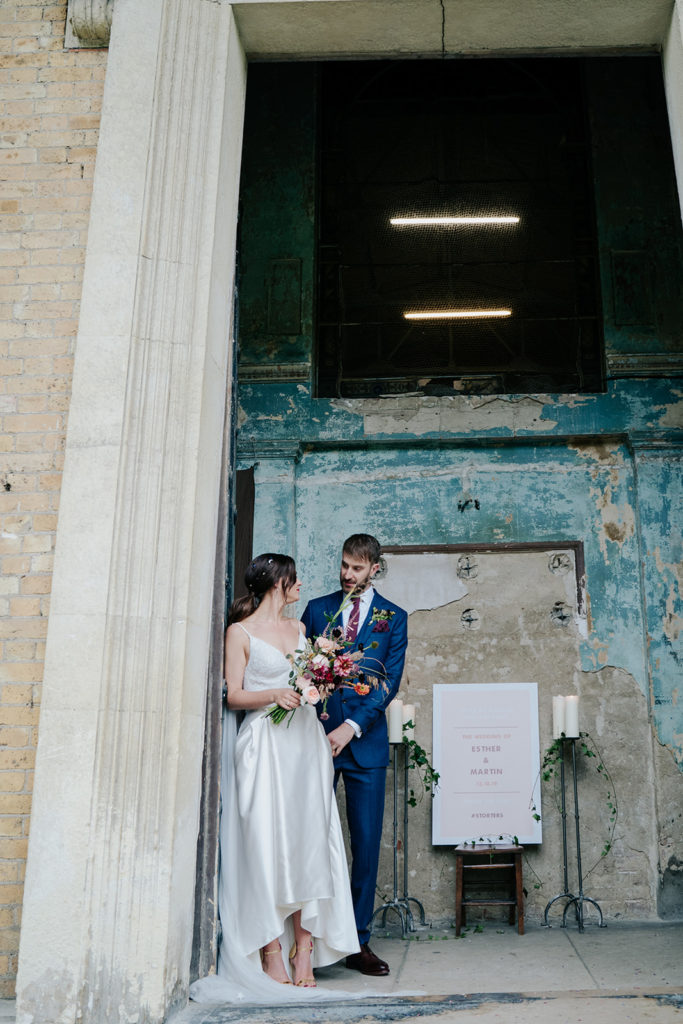 Esther and Martin at their whimsical wedding in London