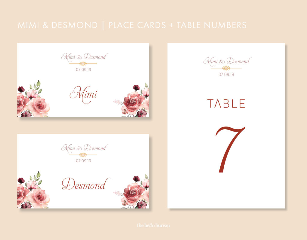 Chinese Wedding Place Card Design