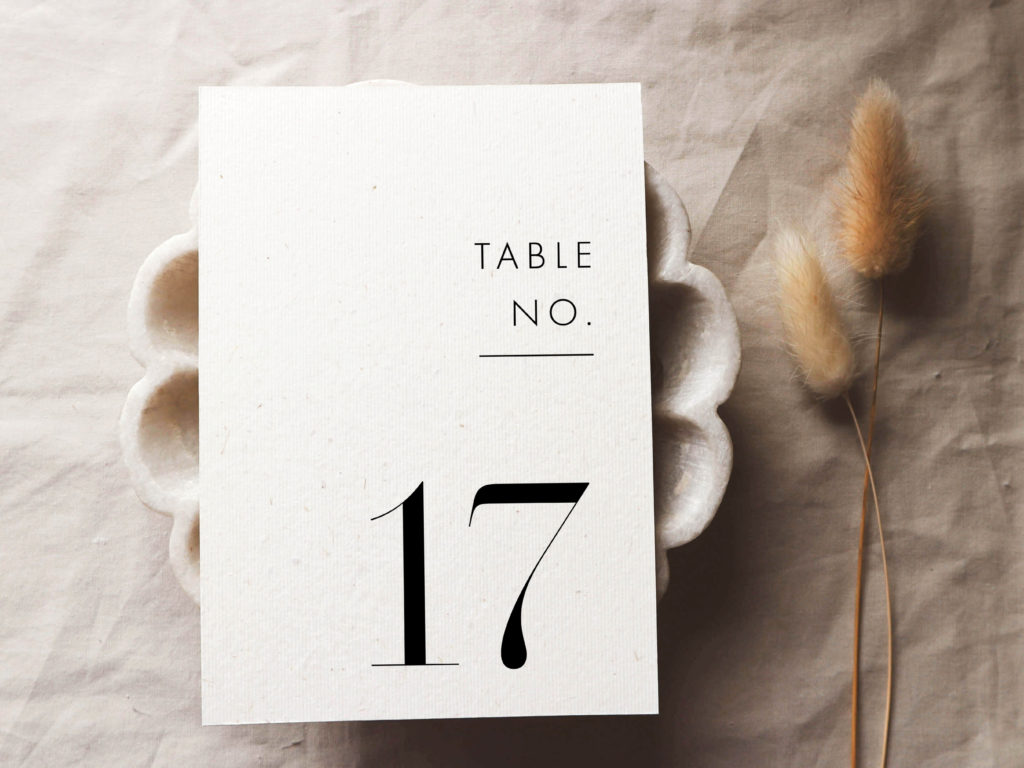 Printable Wedding Table Numbers