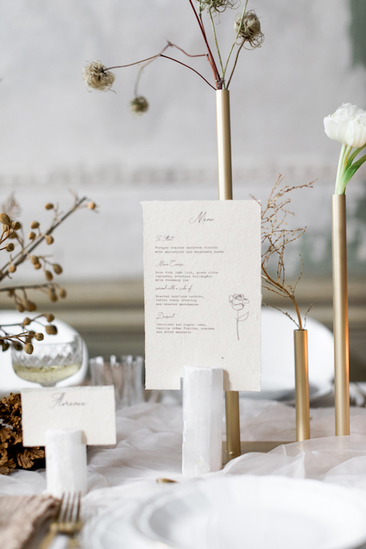 Autumn Wedding Stationery Menu