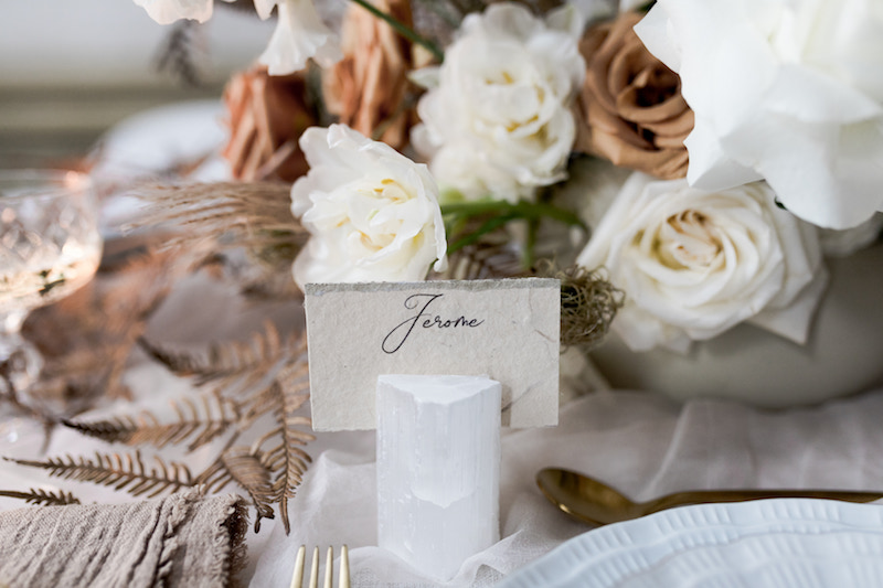 Autumn Wedding Place Card Design