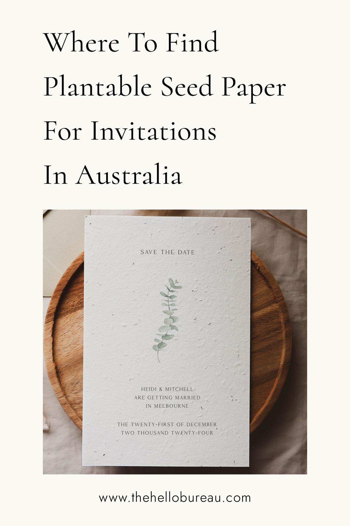 Plantable Seed Paper For Invitations In Australia