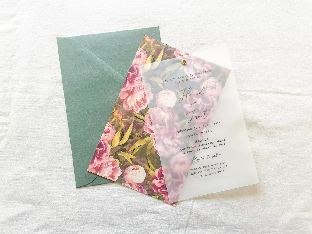 Floral Wedding Invitation by The Hello Bureau