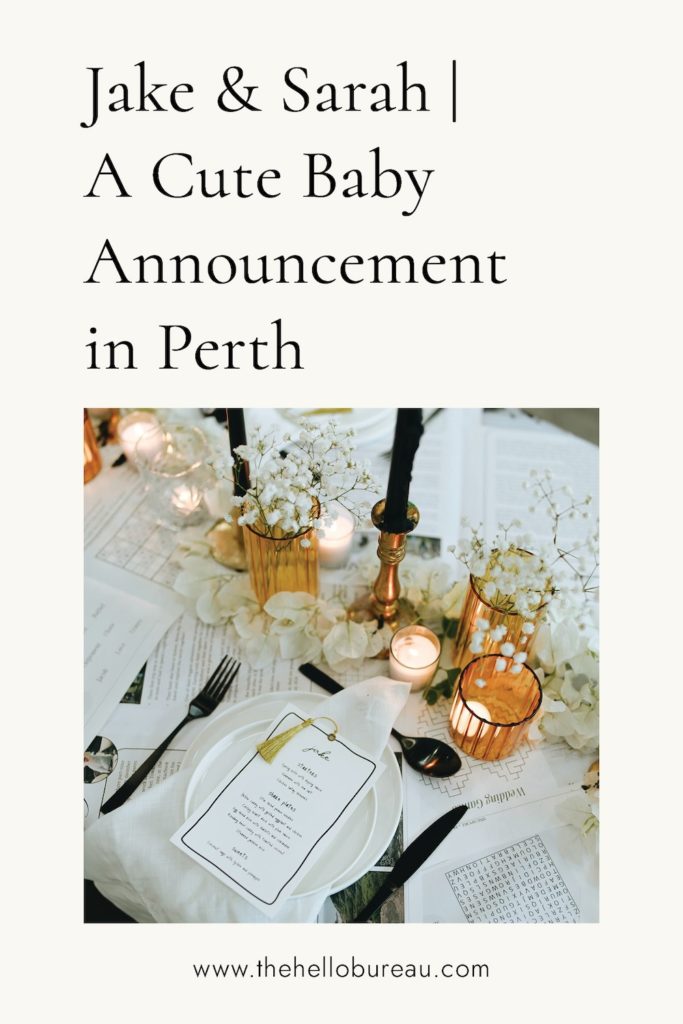 A Pinterest pin for the article about stationery for a baby announcement