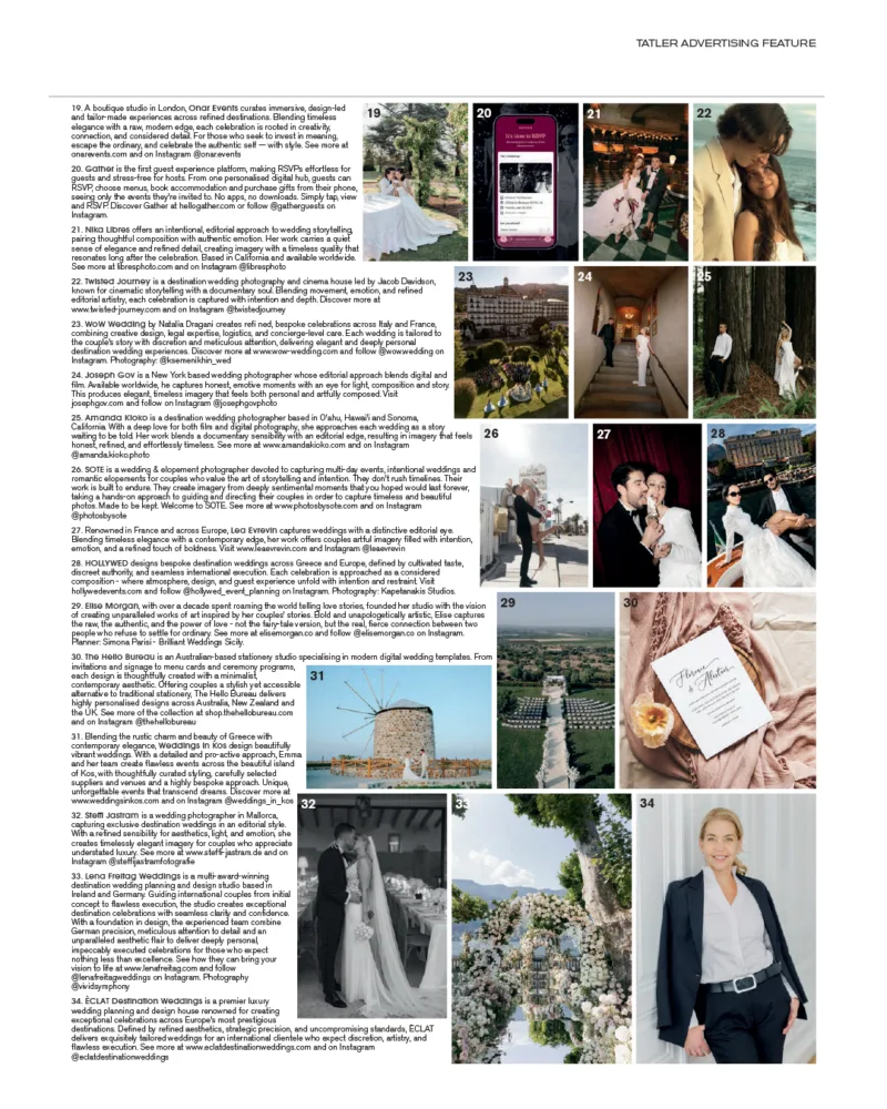 A publication spread featuring The Hello Bureau.