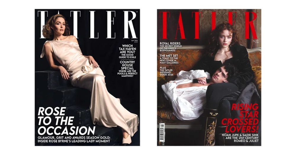 Covers of Tatler magazine April and May 2026